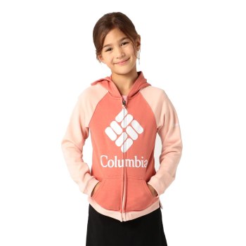 Dívčí Mikiny Columbia Branded French Terry Full Zip Tmavě Koralove SMPZVE028